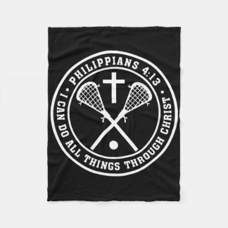 Filippenzen 413 Christelijk Lacrosse Cross Jesus S Fleece Deken