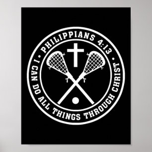 Filippenzen 413 Christelijk Lacrosse Cross Jesus S Poster