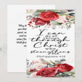 Filippenzen 4:13 Aanmoediging Kaart (Voorkant / Achterkant)