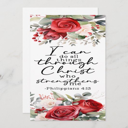 Filippenzen 4:13 Aanmoediging Kaart (Voorkant / Achterkant)