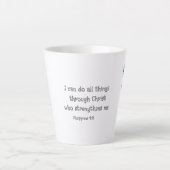 Filippenzen 4:13 Abstracte Eucalyptus laat Kaart Latte Mok (Voorkant)