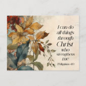 Filippenzen 4:13 Alle dingen door Christus Bijbel Briefkaart (Voorkant)