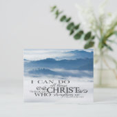 Filippenzen 4:13 Alle dingen door Christus Bijbel Briefkaart (Staand voorkant)