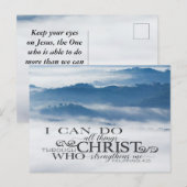 Filippenzen 4:13 Alle dingen door Christus Bijbel Briefkaart (Voorkant / Achterkant)