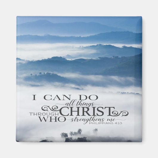 Filippenzen 4:13 Alle dingen door Christus Bijbel Magneet (Voorkant)
