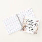 Filippenzen 4:13 Alle dingen door Christus Bijbel Notitieboek (Binnen)