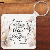 Filippenzen 4:13 Alle dingen door Christus Bijbel Sleutelhanger (Achterkant)