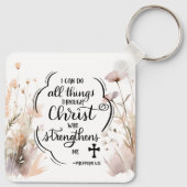 Filippenzen 4:13 Alle dingen door Christus Bijbel Sleutelhanger (Achterkant)