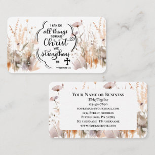 Filippenzen 4:13 Alle dingen door Christus Bijbel Visitekaartje