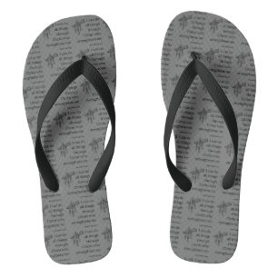 Filippenzen 4:13 Bijbel Schrift KJV Grijs Unisex Teenslippers