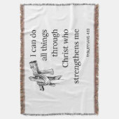Filippenzen 4:13 Bijbel Schrift KJV Quote Deken (Voorkant Verticaal)