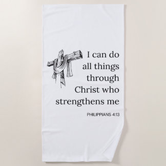 Filippenzen 4:13 Bijbel Schrift KJV Quote Strandlaken