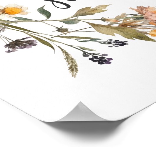 Filippenzen 4:13 Bijbel Schrift Verse Bloemen Boho Poster (Hoek)