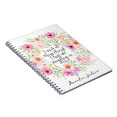 Filippenzen 4:13 Bijbel Schrift Verse Bloemen Notitieboek (Rechterzijde)