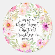 Filippenzen 4:13 Bijbel Schrift Verse Bloemen