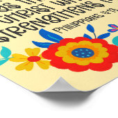 Filippenzen 4:13 Bijbel Schrift Volksmuziek Kunst Poster (Hoek)