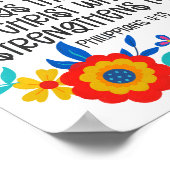 Filippenzen 4:13 Bijbel Schrift Volksmuziek Kunst Poster (Hoek)