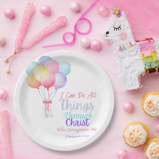 Filippenzen 4:13 Bijbelvers Borden Papieren Bordje (Feest)