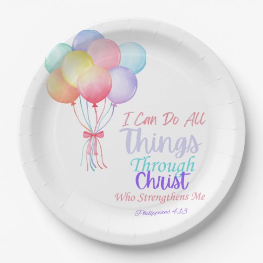 Filippenzen 4:13 Bijbelvers Borden Papieren Bordje (Voorkant)
