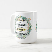 Filippenzen 4:13 Bijbelvers citaat Koffiemok (Voorkant links)