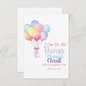 Filippenzen 4:13 Bijbelvers Dank u wel kaart (Voorkant / Achterkant)