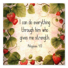 Filippenzen 4:13 Bijbelvers over tijdloos ontwerp Foto Afdruk