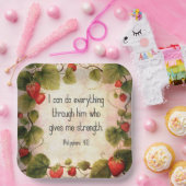 Filippenzen 4:13 Bijbelvers over tijdloos ontwerp Papieren Bordje (Feest)