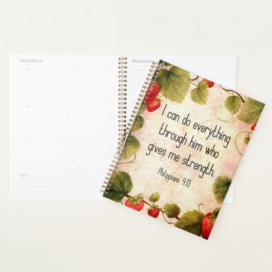 Filippenzen 4:13 Bijbelvers over tijdloos ontwerp Planner (Display)
