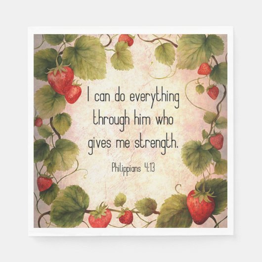 Filippenzen 4:13 Bijbelvers over tijdloos ontwerp Servet (Voorkant)