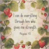 Filippenzen 4:13 Bijbelvers over tijdloos ontwerp Sticker (Voorkant)