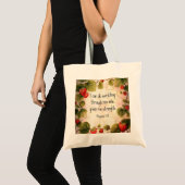Filippenzen 4:13 Bijbelvers over tijdloos ontwerp Tote Bag (Voorkant (product))