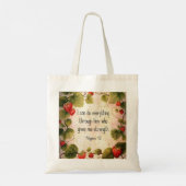 Filippenzen 4:13 Bijbelvers over tijdloos ontwerp Tote Bag (Achterkant)