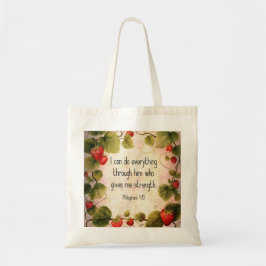 Filippenzen 4:13 Bijbelvers over tijdloos ontwerp Tote Bag