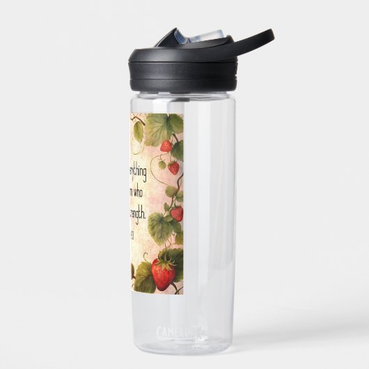 Filippenzen 4:13 Bijbelvers over tijdloos ontwerp Waterfles (Links)