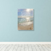 Filippenzen 4:13 Bijbelvers Strand Christelijke ku Canvas Afdruk (Insitu (Houten vloer))