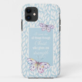 Filippenzen 4:13 Blauwe vlinder Case-Mate iPhone Case (Achterkant)