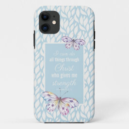 Filippenzen 4:13 Blauwe vlinder Case-Mate iPhone Case