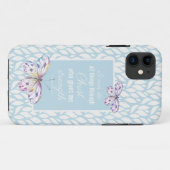 Filippenzen 4:13 Blauwe vlinder Case-Mate iPhone Case (Achterkant (horizontaal))