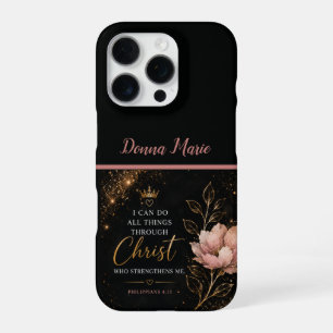 Filippenzen 4:13 Bloemendecor Christelijk  iPhone 16 Pro Hoesje
