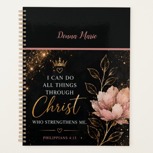 Filippenzen 4:13 Bloemendecoratie Christelijk Planner (Voorkant)