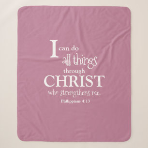 Filippenzen 4:13 Christusgeloof inspiratie Sherpa Deken