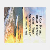 FILIPPENZEN 4:13 GESCHRIFTEN VERS FLEECE DEKEN (Voorkant (Horizontaal))