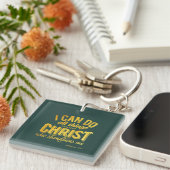 Filippenzen 4:13 Goud Christelijk Sleutelhanger (Voorkant Rechts)