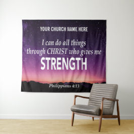 Filippenzen 4:13 IK KAN ALLE DINGEN Kerk Wandkleed
