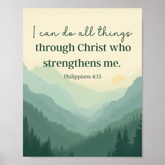 Filippenzen 4:13 Ik kan alles doen Poster (Voorkant)