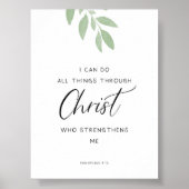 Filippenzen 4:13 kinder Bijbelprint Poster (Voorkant)