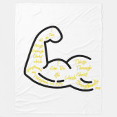 Filippenzen 4:13 KJV Bijbel Verse Fleece Deken (Voorkant)