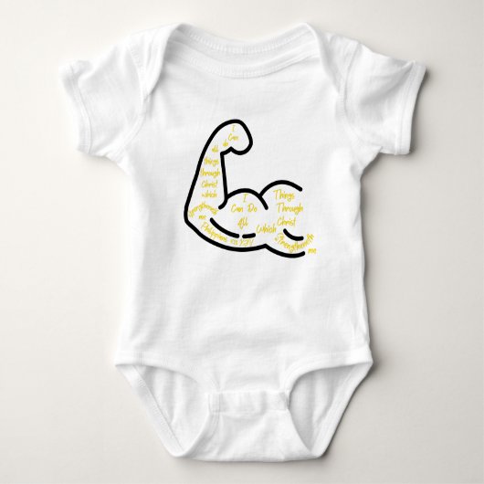 Filippenzen 4:13 KJV Bijbel Verse Romper (Voorkant)