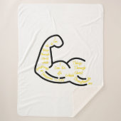 Filippenzen 4:13 KJV Bijbel Verse Sherpa Deken (Voorkant)