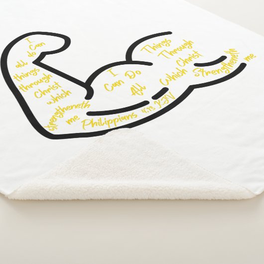 Filippenzen 4:13 KJV Bijbel Verse Sherpa Deken (3/4)